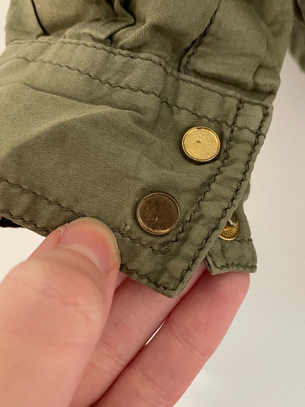 MAEVE ANTHROPOLOGIE Aveiro Safari Shirt Olive Green "Button Down" SNAPS /NO BELT - Picture 12 of 16